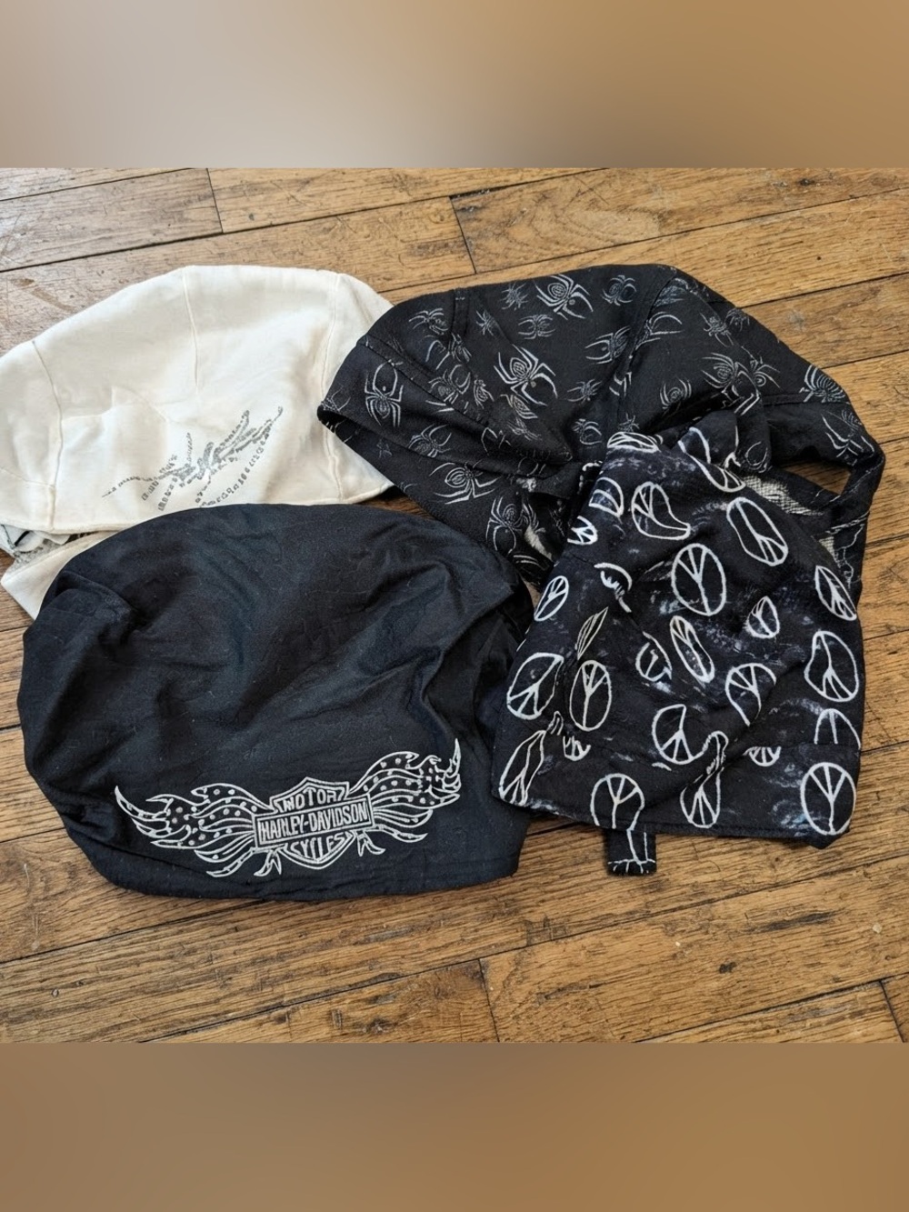 Harley-Davidson & Biker Do-Rag / Headwrap Lot (Set of 4)